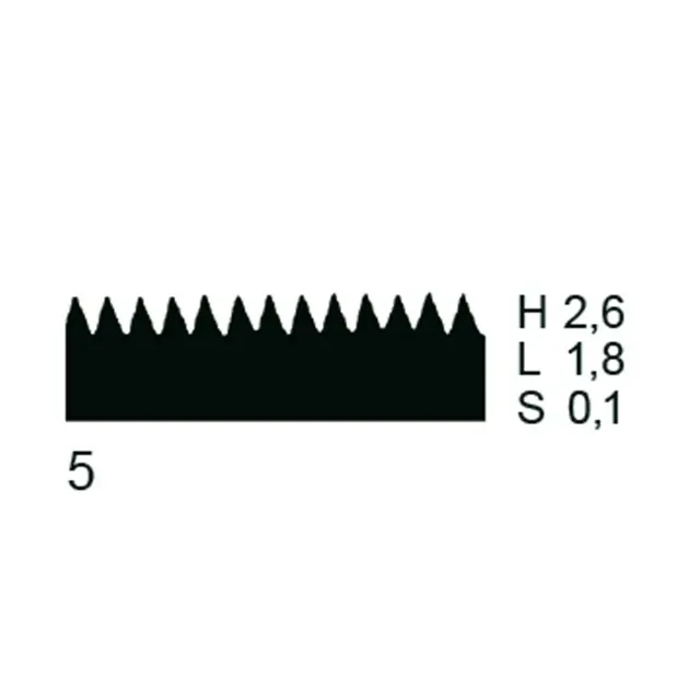 PPW Toothed Blade (Metal) - Blade For Smoothing Tooth-Scraper (Shape 5) #7810E-05