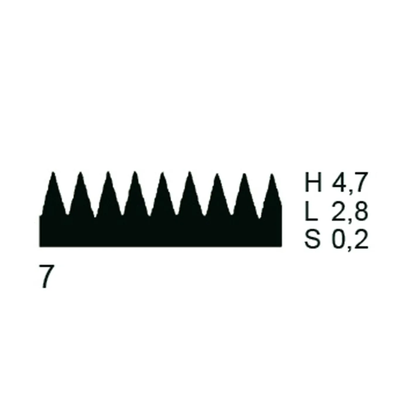 PPW Toothed Blade (Metal) - Shape 7