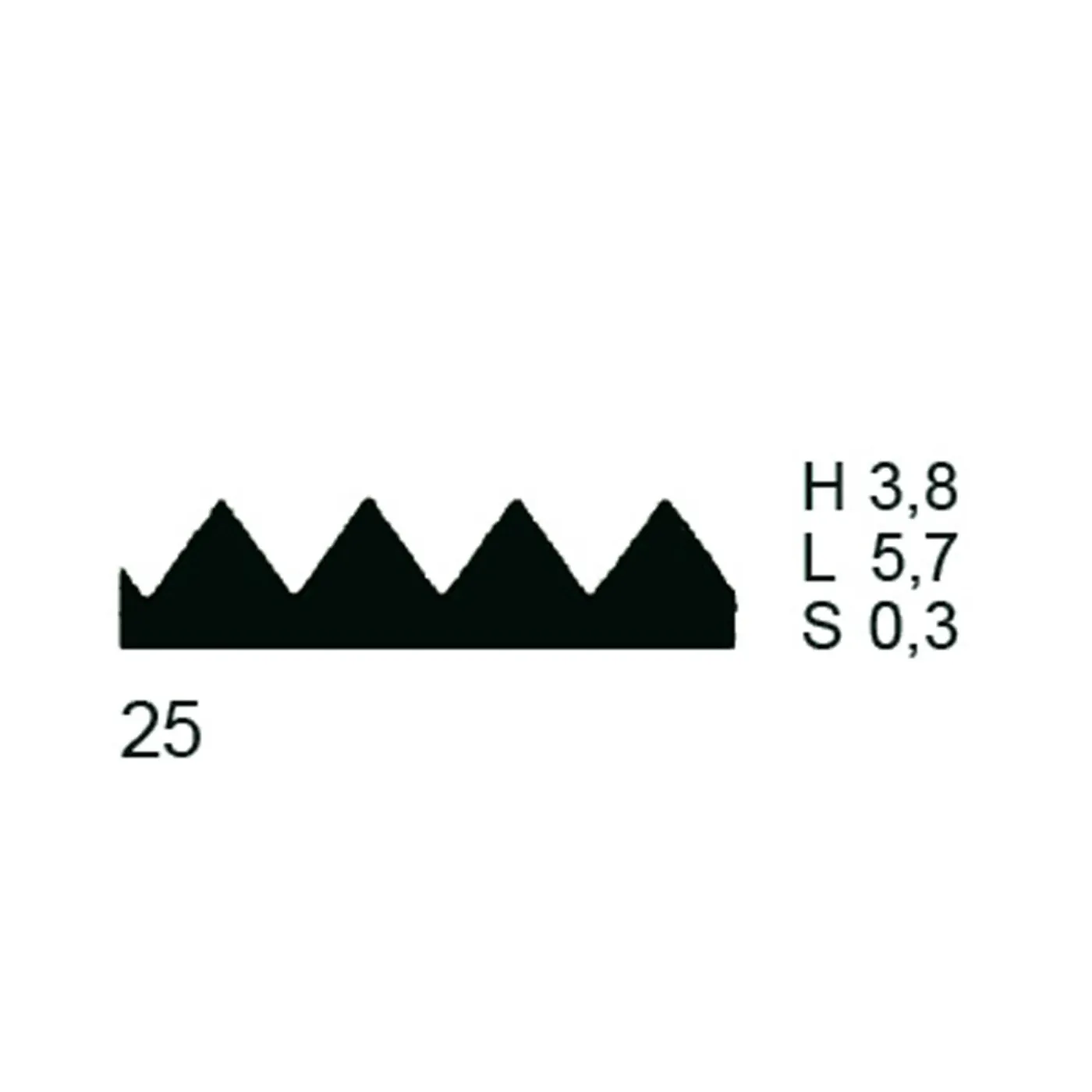PPW Toothed Blade (Metal) - Shape 25