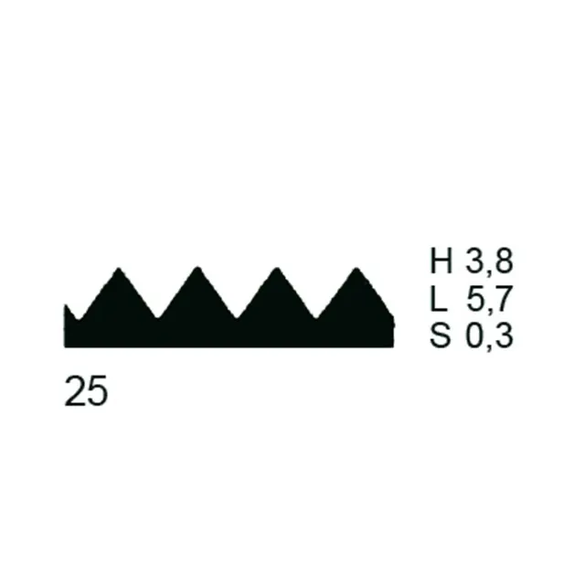 PPW Toothed Blade (Metal) - Shape 25