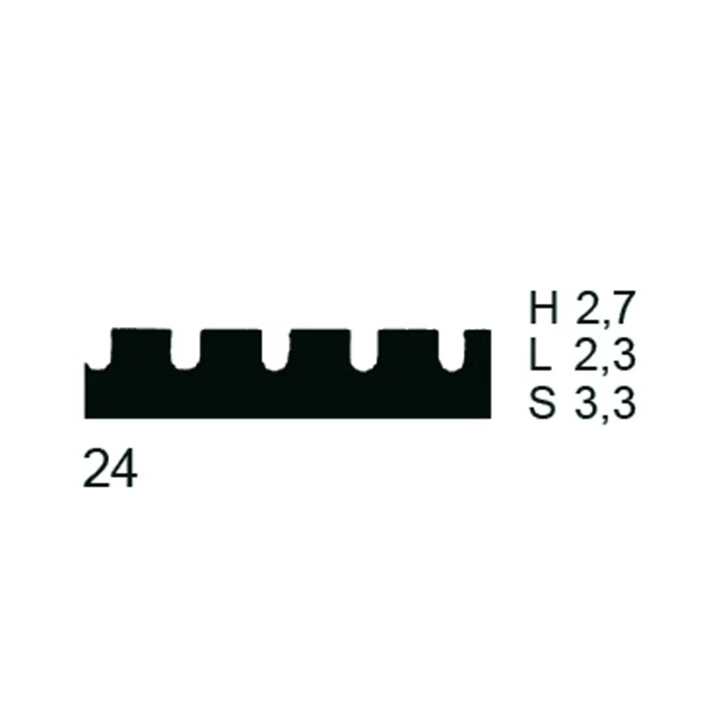 PPW Toothed Blade (Metal) - Shape 24