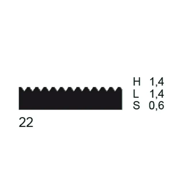 PPW Toothed Blade (Metal) - Shape 22