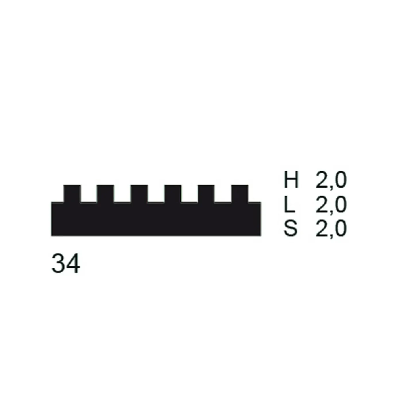 PPW Toothed Blade (Metal) - Shape 34