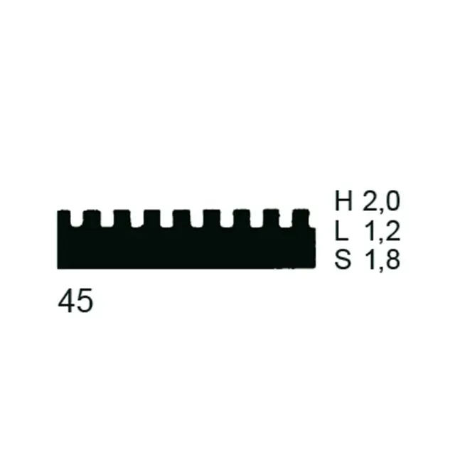 PPW Toothed Blade (Metal) - Shape 45