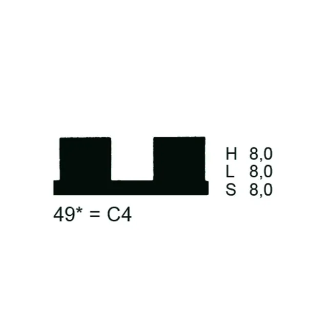 PPW Toothed Blade (Metal) - Shape 49 = C4