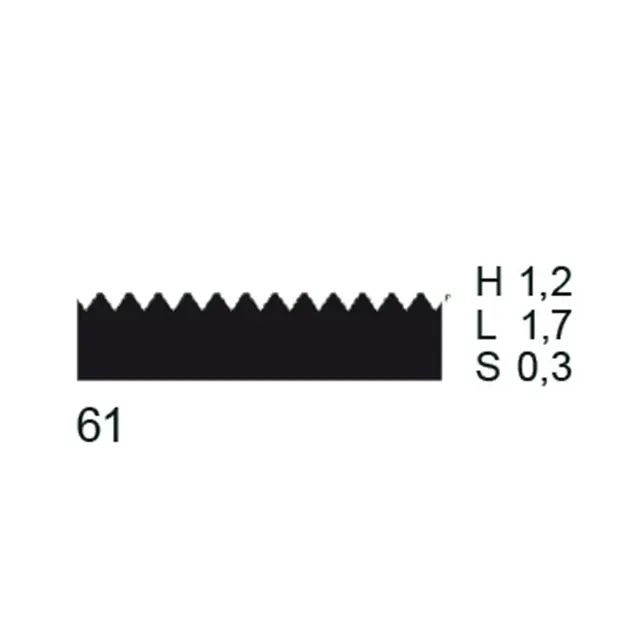 PPW Toothed Blade (Metal) - Shape 61