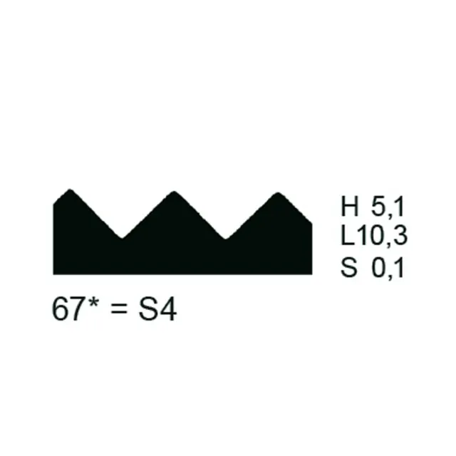 PPW Toothed Blade (Metal) - Shape 67 = S4