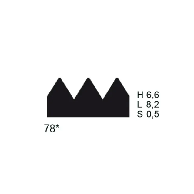 PPW Toothed Blade (Metal) - Shape 78