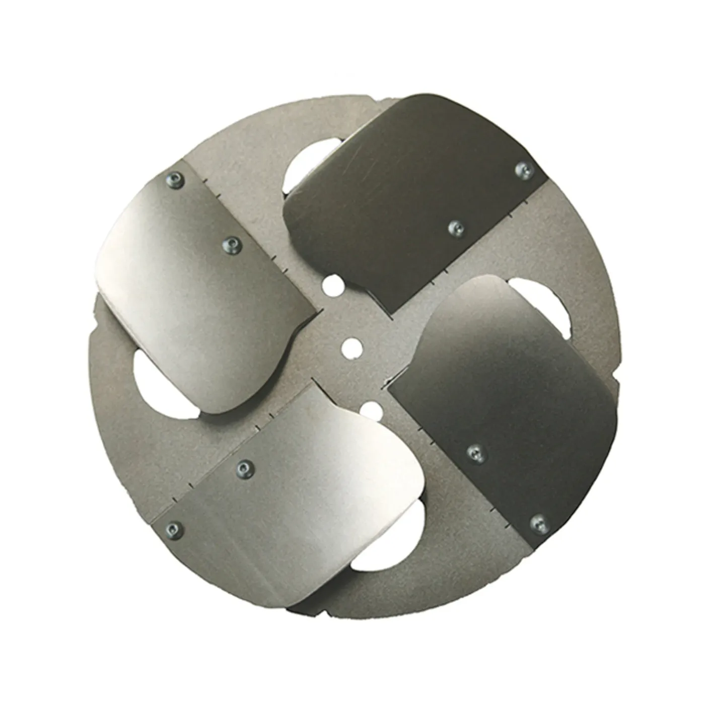 Flattening plates with trowel blades